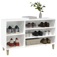 Thumbnail for Schuhregal Weiß 102x36x60 cm Holzwerkstoff