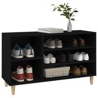 Thumbnail for Schuhregal Schwarz 102x36x60 cm Holzwerkstoff