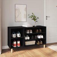 Thumbnail for Schuhregal Schwarz 102x36x60 cm Holzwerkstoff