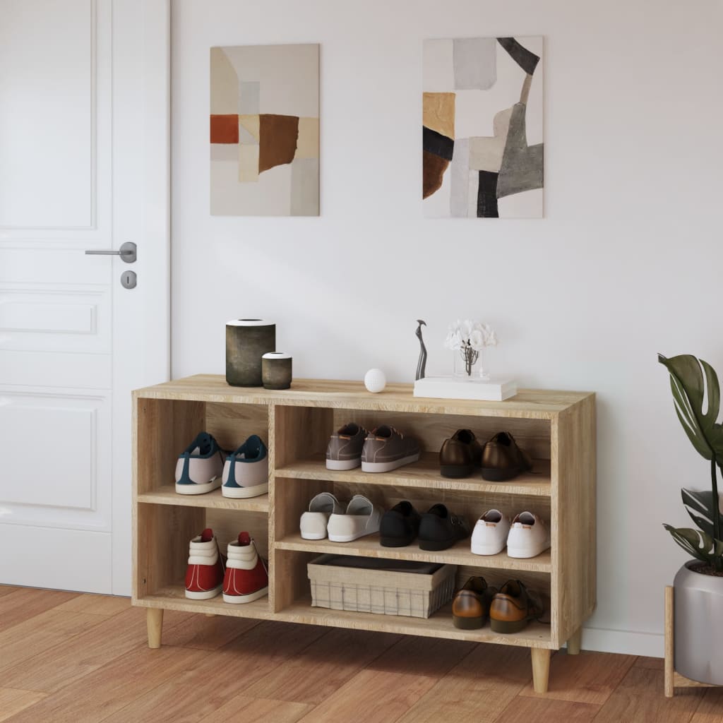 Schuhregal Sonoma-Eiche 102x36x60 cm Holzwerkstoff