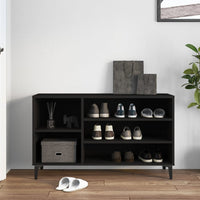 Thumbnail for Schuhregal Schwarz 102x36x60 cm Holzwerkstoff