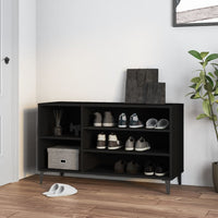 Thumbnail for Schuhregal Schwarz 102x36x60 cm Holzwerkstoff
