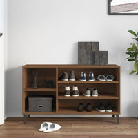 Thumbnail for Schuhregal Braun Eichen-Optik 102x36x60 cm Holzwerkstoff