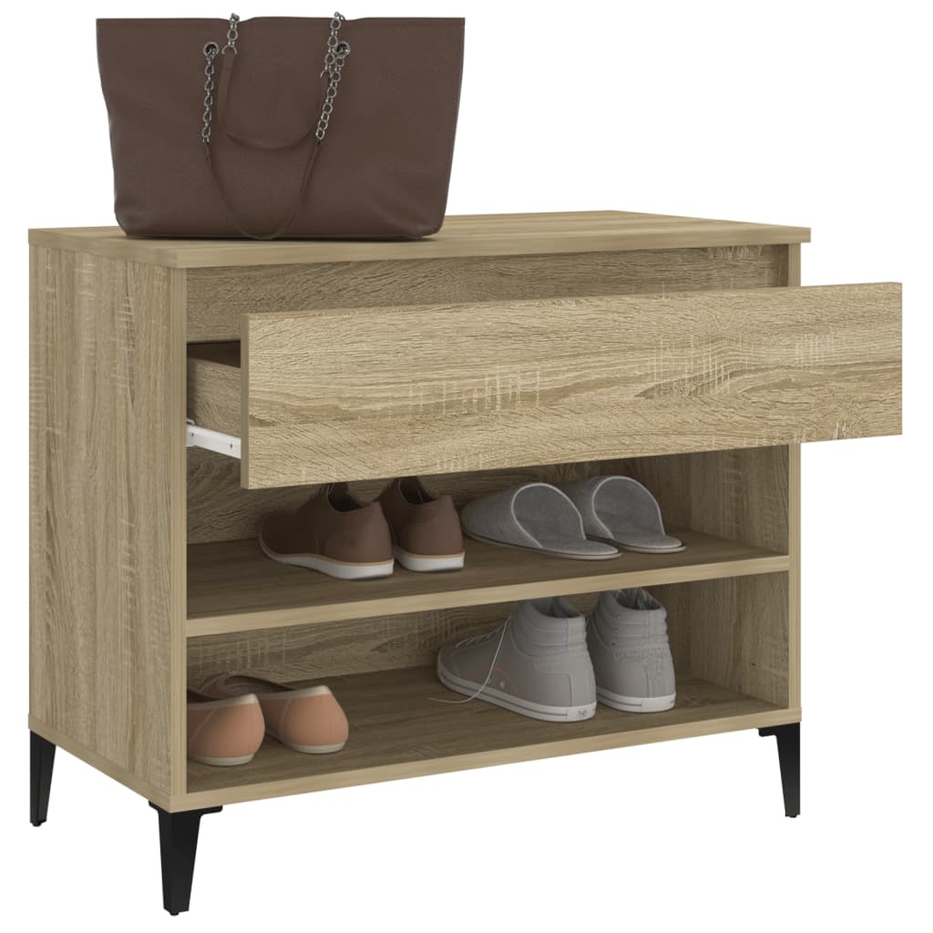 Schuhregal Sonoma-Eiche 70x36x60 cm Holzwerkstoff