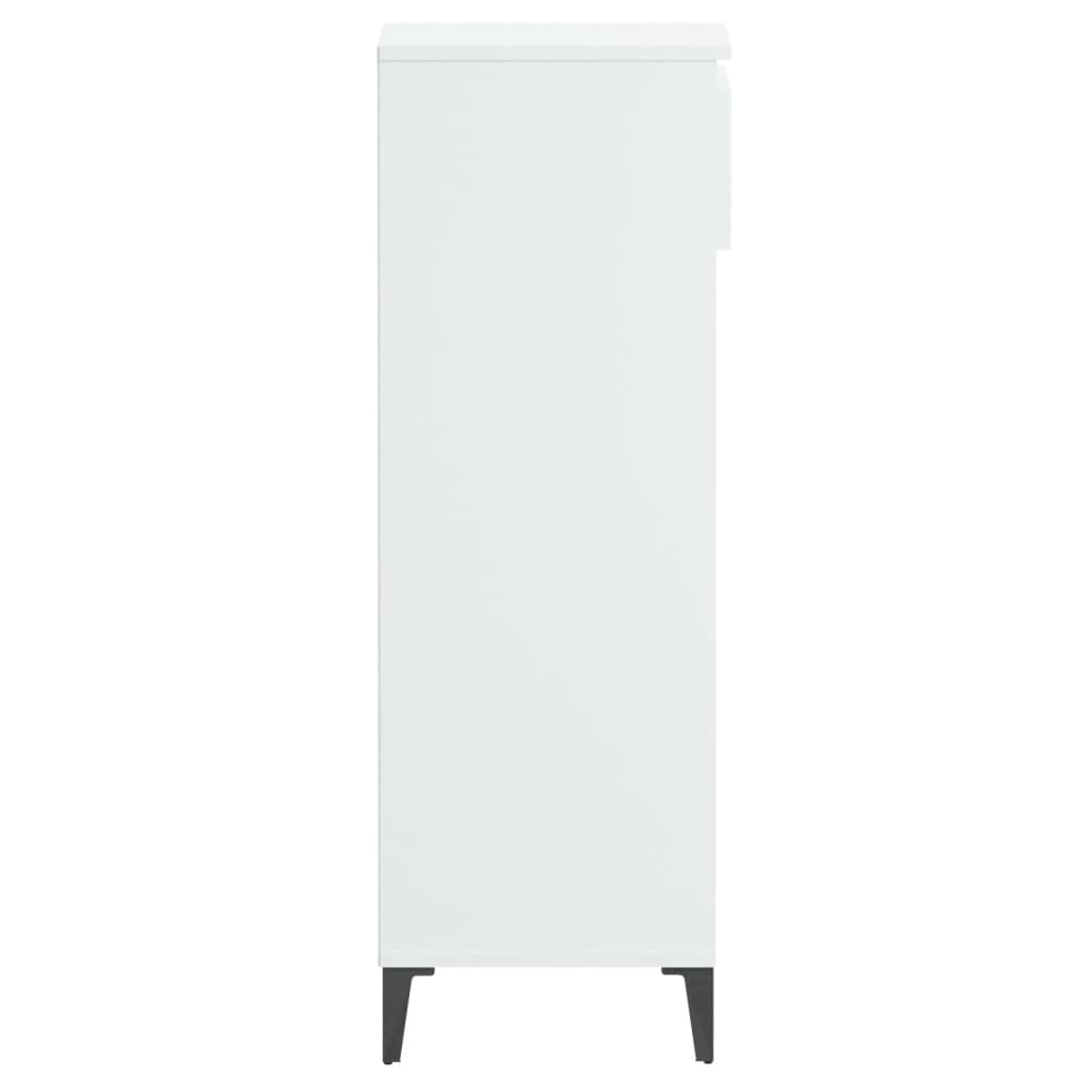 Schuhregal Hochglanz-Weiß 40x36x105 cm Holzwerkstoff