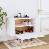 Thumbnail for Wand-Schuhschrank Weiß 70x35x38 cm Holzwerkstoff
