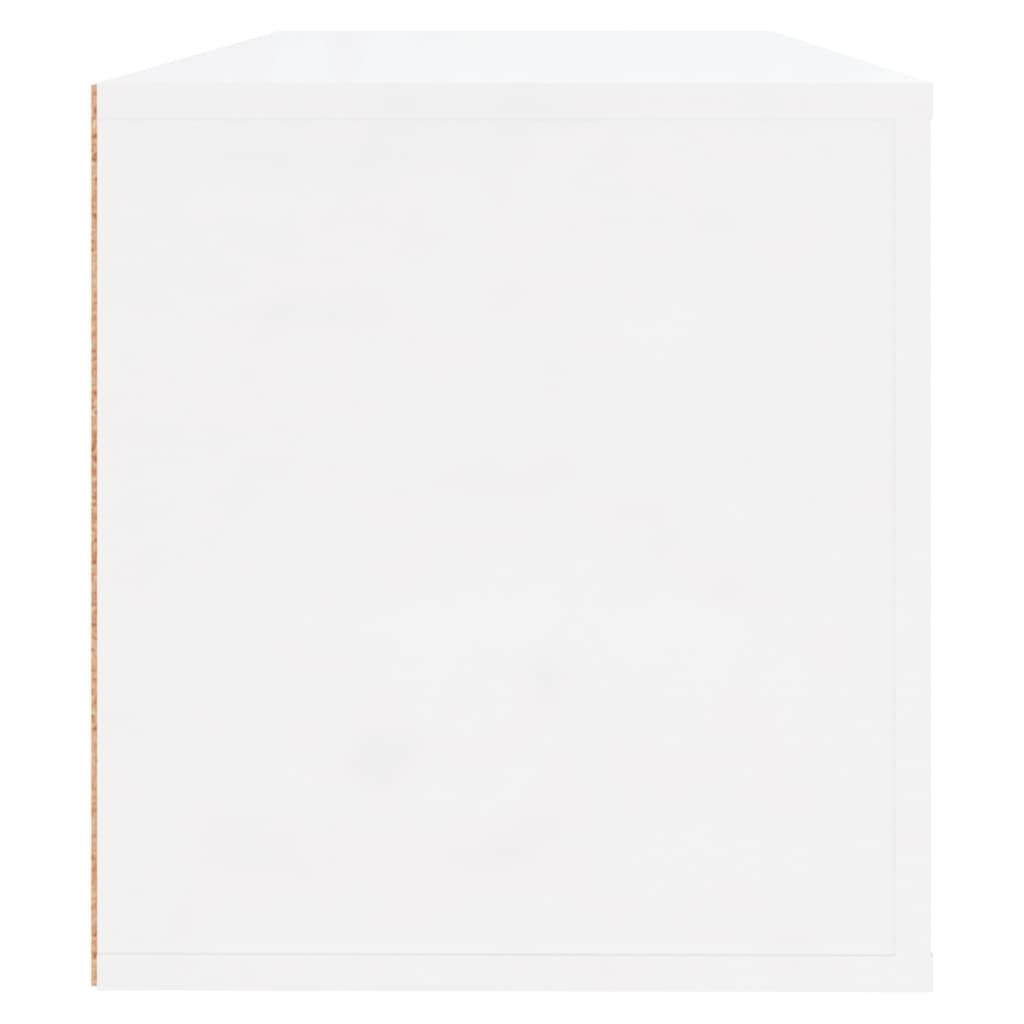 Wand-Schuhschrank Hochglanz-Weiß 100x35x38 cm Holzwerkstoff