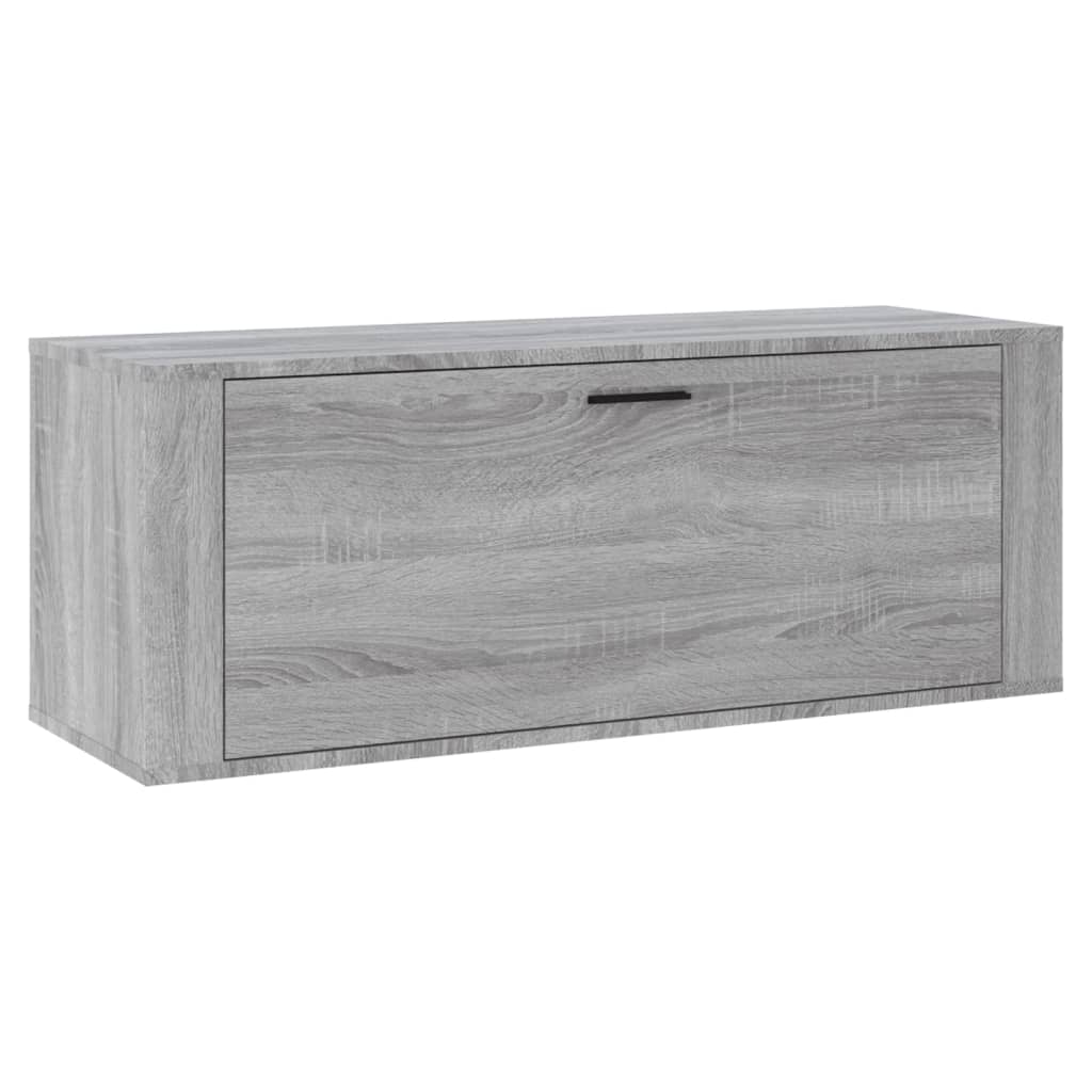 Wand-Schuhschrank Grau Sonoma 100x35x38 cm Holzwerkstoff