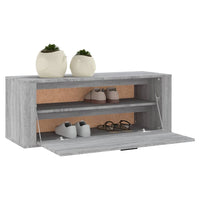 Thumbnail for Wand-Schuhschrank Grau Sonoma 100x35x38 cm Holzwerkstoff