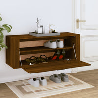 Thumbnail for Wand-Schuhschrank Braun Eichen-Optik 100x35x38 cm Holzwerkstoff