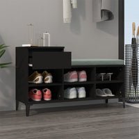 Thumbnail for Schuhregal Schwarz 102x36x60 cm Holzwerkstoff