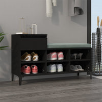 Thumbnail for Schuhregal Schwarz 102x36x60 cm Holzwerkstoff