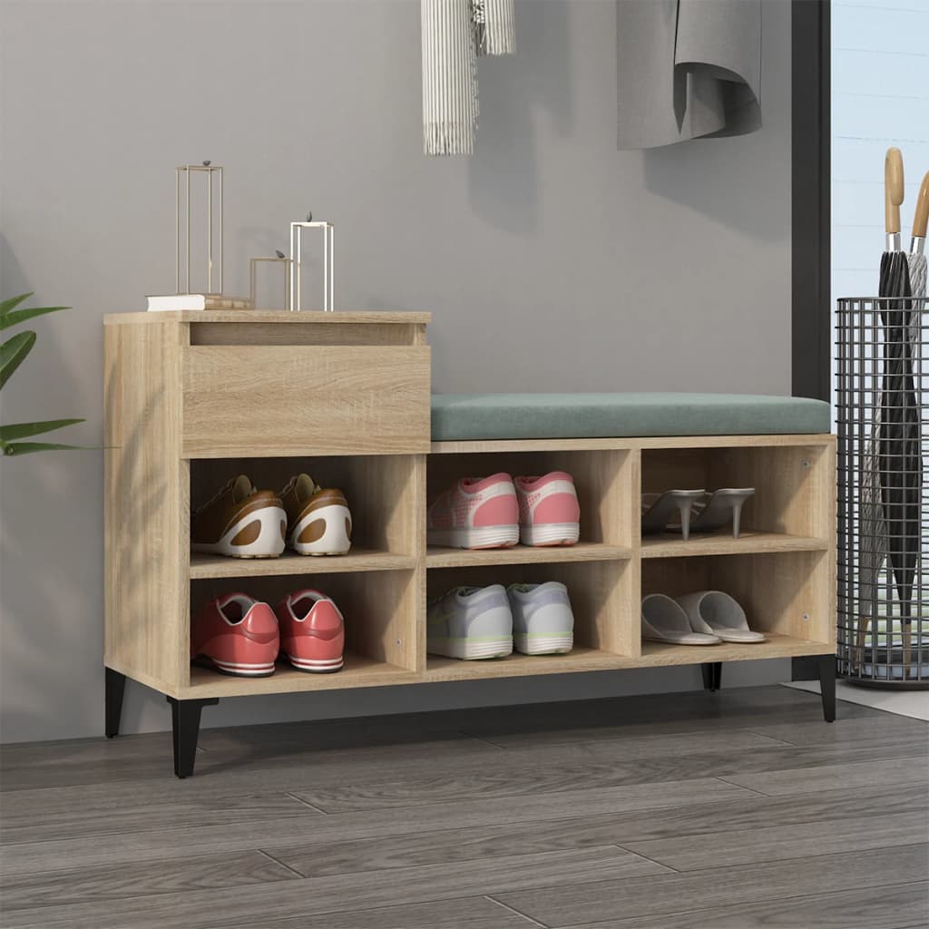 Schuhregal Sonoma-Eiche 102x36x60 cm Holzwerkstoff