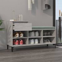 Thumbnail for Schuhregal Betongrau 102x36x60 cm Holzwerkstoff