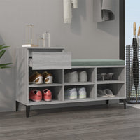 Thumbnail for Schuhregal Grau Sonoma 102x36x60 cm Holzwerkstoff