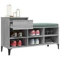 Thumbnail for Schuhregal Grau Sonoma 102x36x60 cm Holzwerkstoff