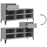 Thumbnail for Schuhregal Grau Sonoma 102x36x60 cm Holzwerkstoff