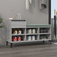 Thumbnail for Schuhregal Grau Sonoma 102x36x60 cm Holzwerkstoff