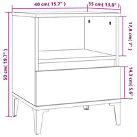 Thumbnail for Nachttische 2 Stk. Weiß 40x35x50 cm