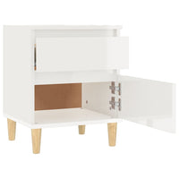 Thumbnail for Nachttische 2 Stk. Hochglanz-Weiß 40x35x50 cm