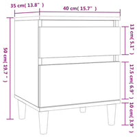 Thumbnail for Nachttisch Grau Sonoma 40x35x50 cm
