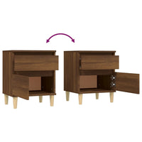 Thumbnail for Nachttische 2 Stk. Braun Eichen-Optik 40x35x50 cm
