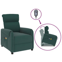 Thumbnail for Massagesessel mit Aufstehhilfe Dunkelgrün Stoff