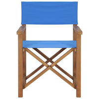 Thumbnail for Regiestühle 2 Stk. Massivholz Teak Blau