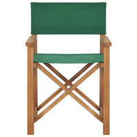 Thumbnail for Regiestühle 2 Stk. Massivholz Teak Grün