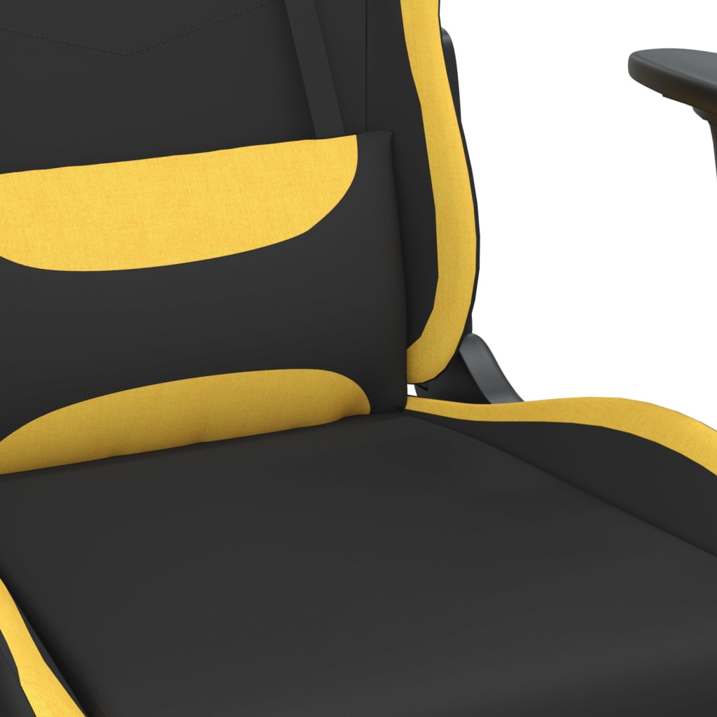 Gaming-Stuhl Schwarz und Gelb Stoff