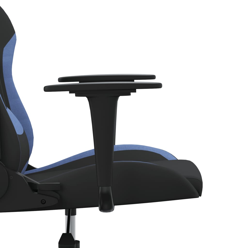 Gaming-Stuhl Schwarz und Blau Stoff
