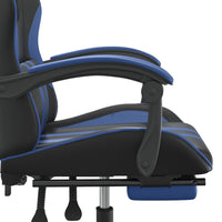 Thumbnail for Gaming-Stuhl mit Fußstütze Schwarz und Blau Kunstleder