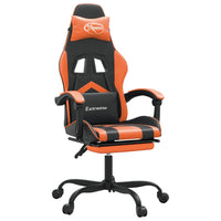 Thumbnail for Gaming-Stuhl mit Fußstütze Schwarz und Orange Kunstleder