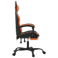 Thumbnail for Gaming-Stuhl mit Fußstütze Schwarz und Orange Kunstleder