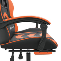 Thumbnail for Gaming-Stuhl mit Fußstütze Schwarz und Orange Kunstleder