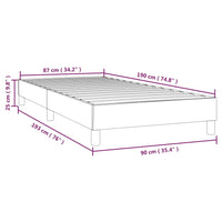 Thumbnail for Boxspringbett Dunkelgrau 90x190 cm Stoff