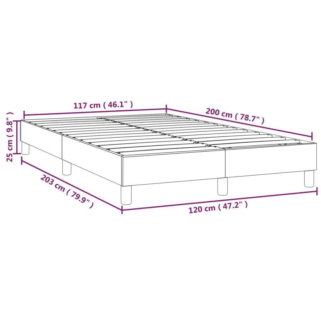 Boxspringbett Grün 120x200 cm Stoff
