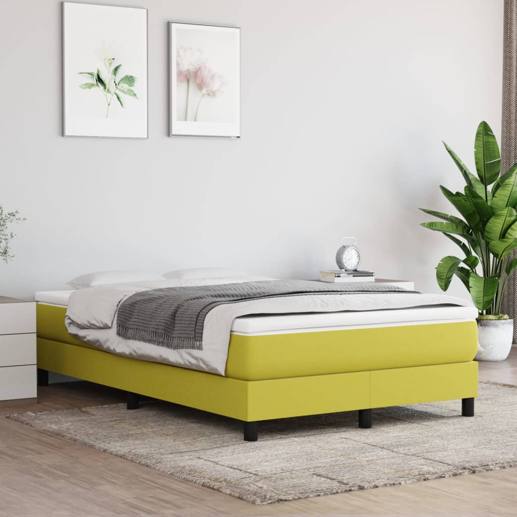 Boxspringbett Grün 120x200 cm Stoff