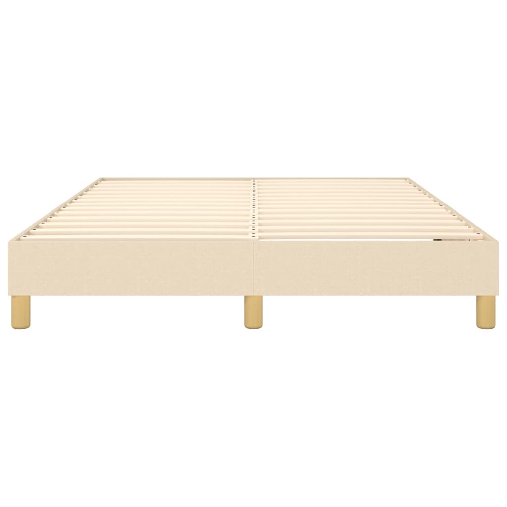 Boxspringbett Creme 140x190 cm Stoff