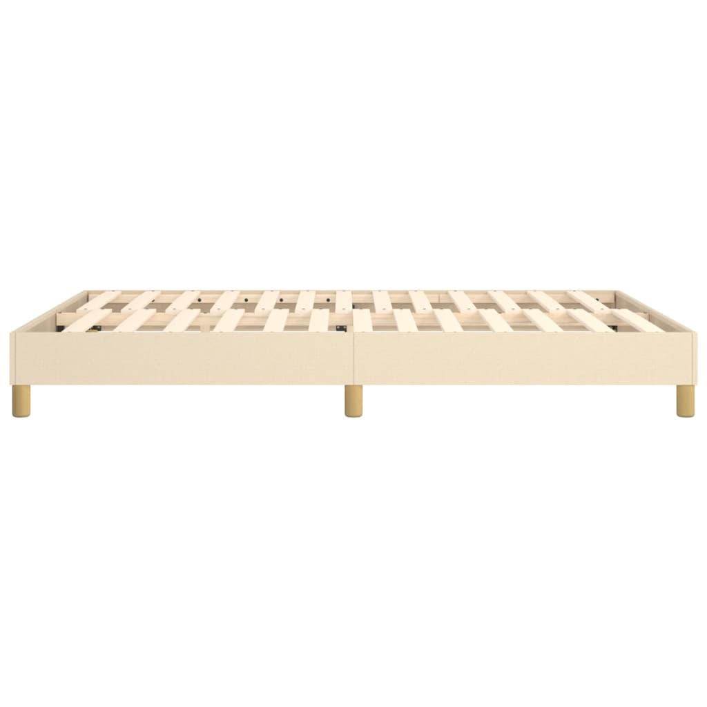 Boxspringbett Creme 140x190 cm Stoff