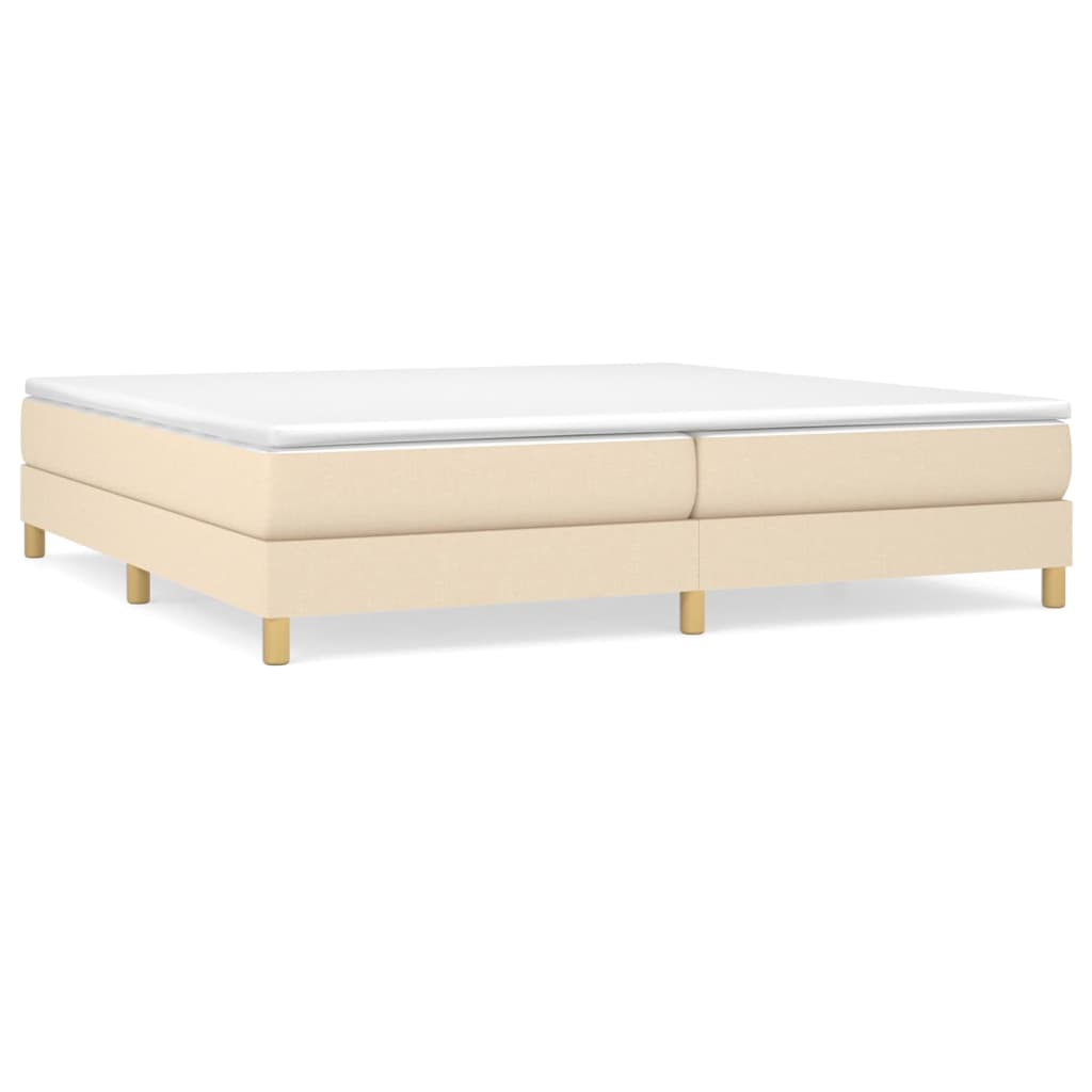 Boxspringbett Creme 200x200 cm Stoff