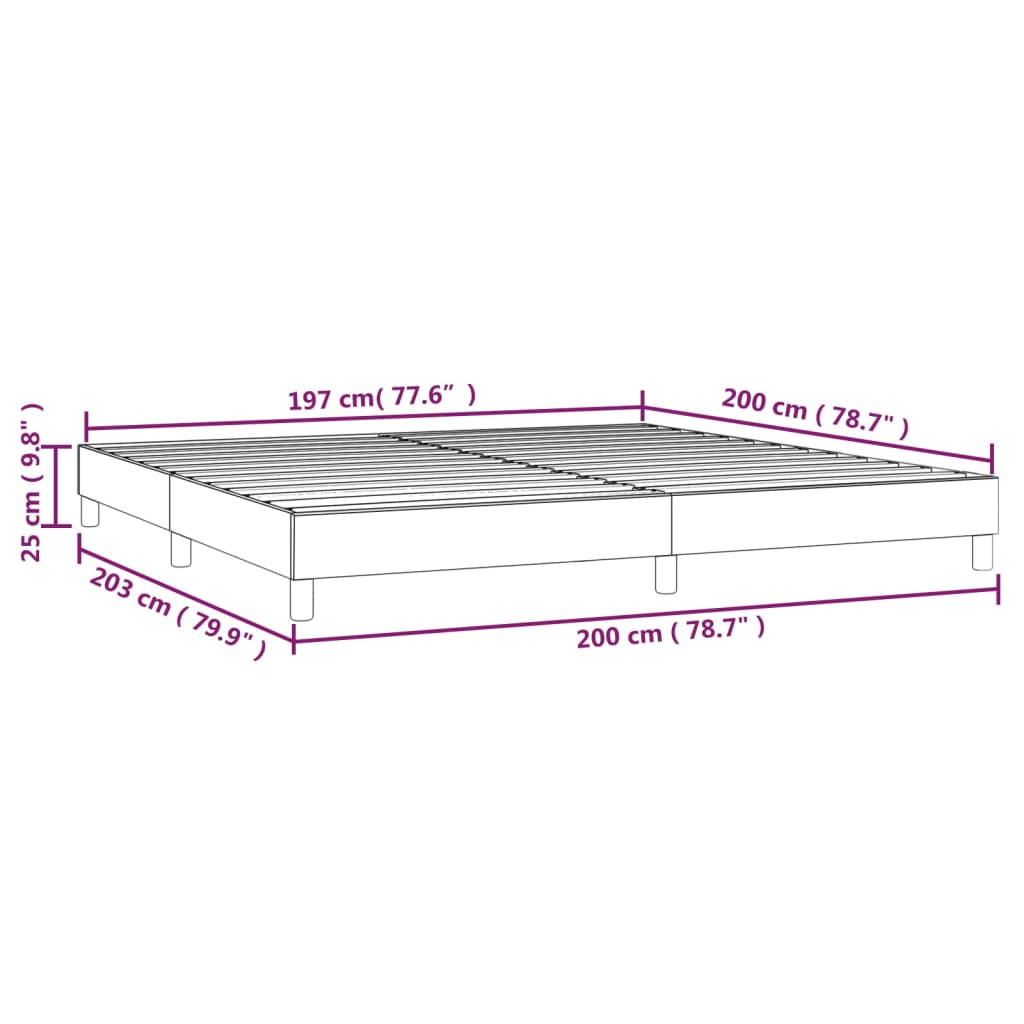 Boxspringbett Blau 200x200 cm Stoff