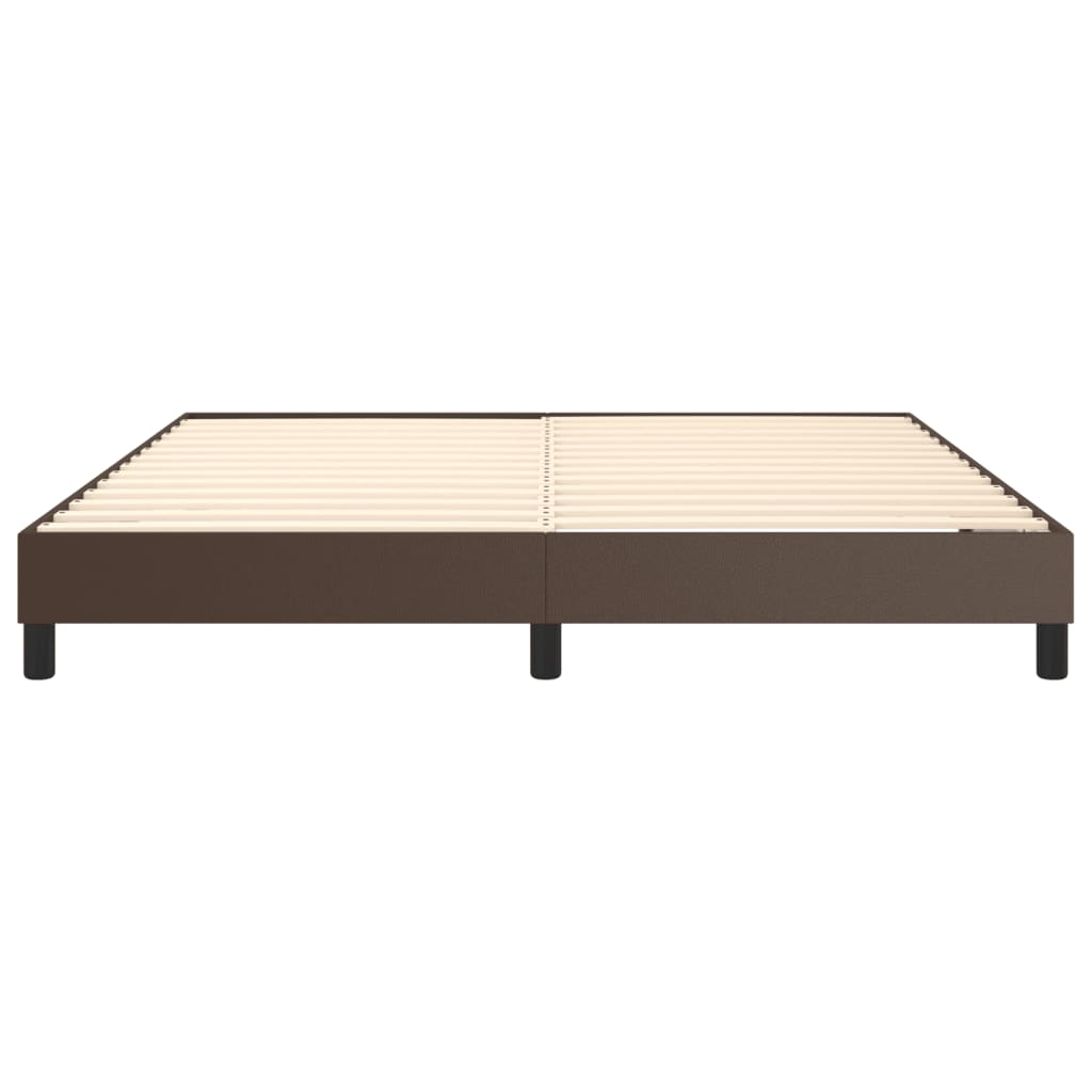 Boxspringbett Braun 180x200 cm Kunstleder