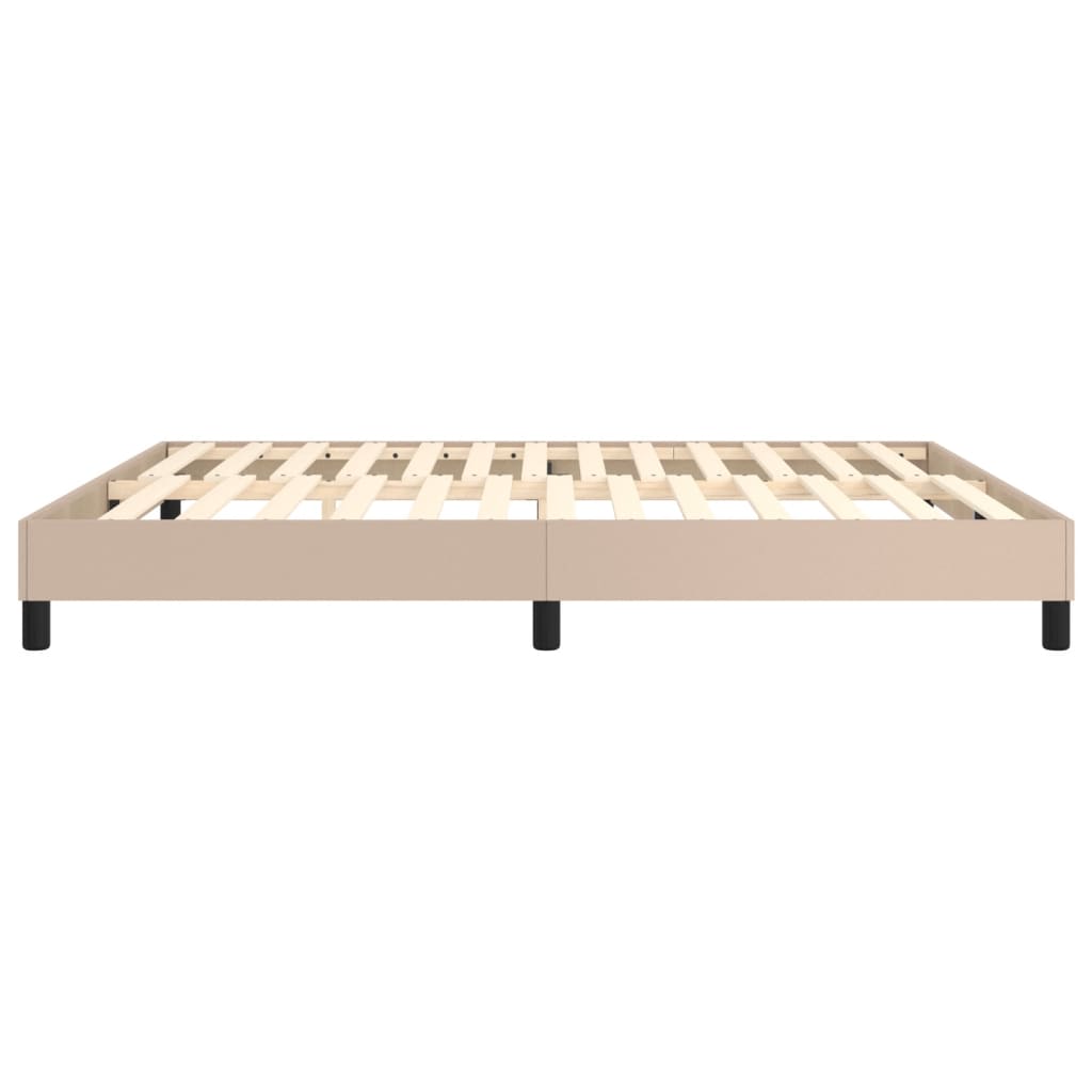Boxspringbett Cappuccino-Braun 180x200 cm Kunstleder