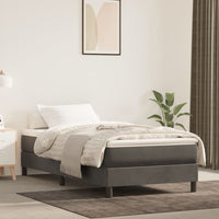 Thumbnail for Boxspringbett Dunkelgrau 80x200 cm Samt