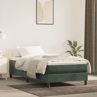 Thumbnail for Boxspringbett Dunkelgrün 80x200 cm Samt