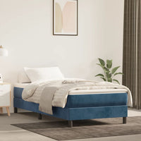 Thumbnail for Boxspringbett Dunkelblau 80x200 cm Samt
