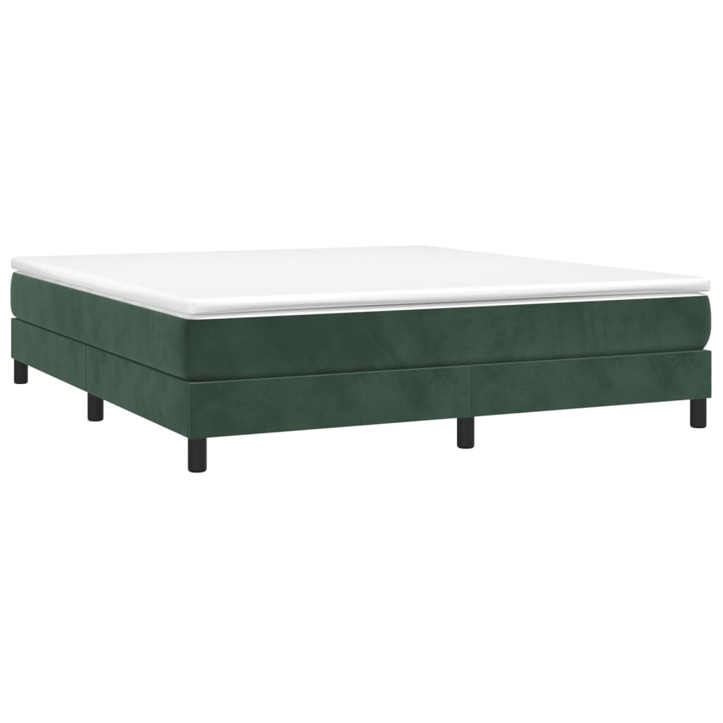 Boxspringbett Dunkelgrün 160x200 cm Samt