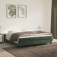 Thumbnail for Boxspringbett Dunkelgrün 160x200 cm Samt