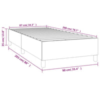 Thumbnail for Boxspringbett Dunkelgrau 90x200 cm Stoff